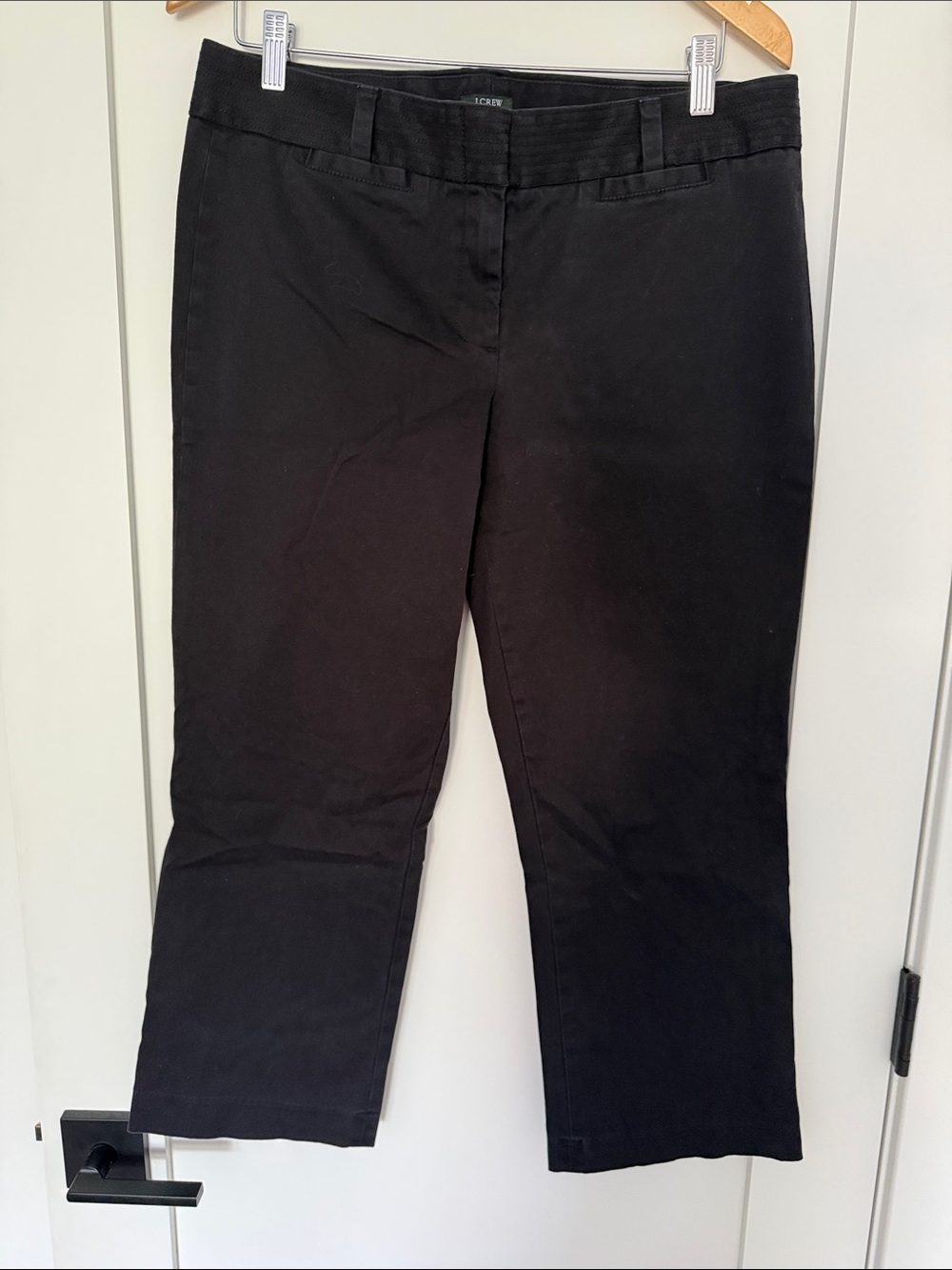 J. Crew Black Ankle-Crop City Fit Chinos